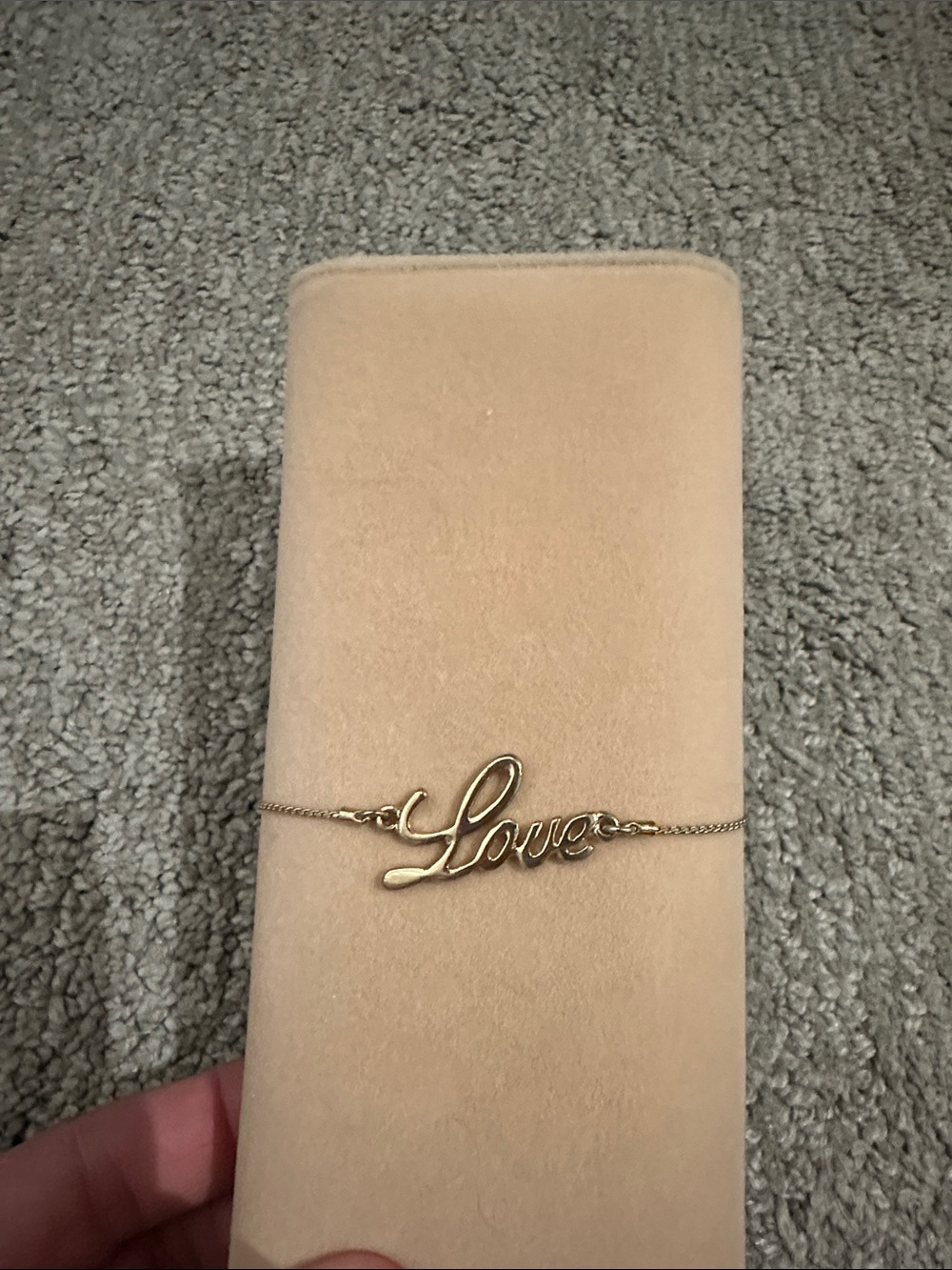 Gold 'Love' Script Bracelet - Women's Jewelry